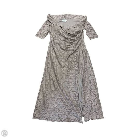Dress Party Long By Oleg Cassini In Mauve, Size: 22