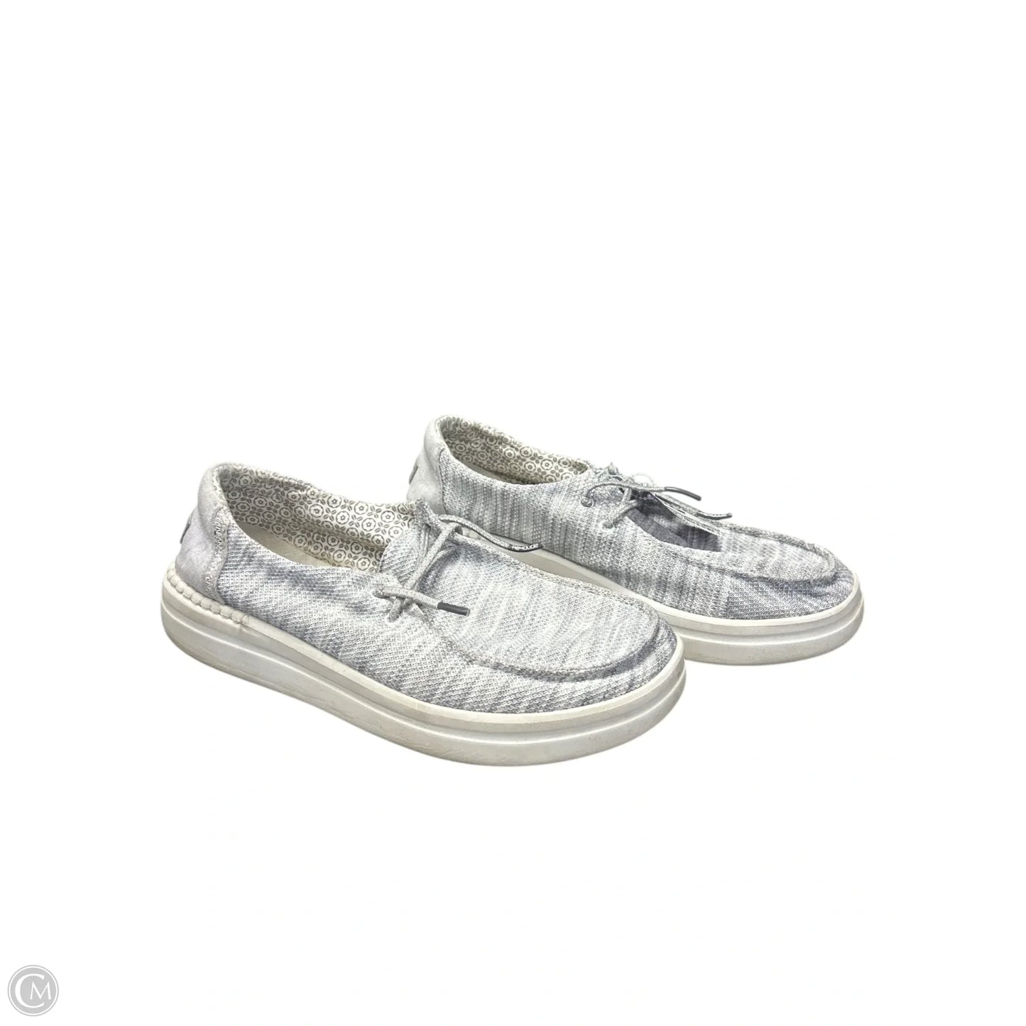 Shoes Flats By Hey Dude In Grey, Size: 10