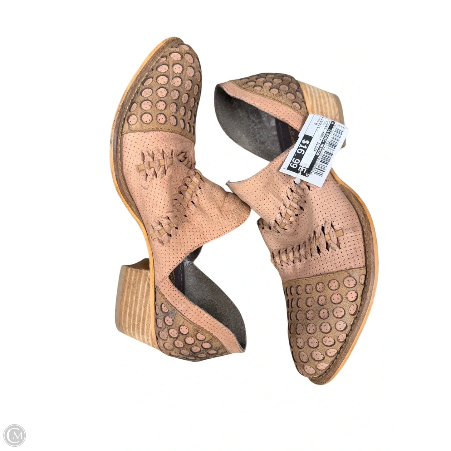 Shoes Heels Block By Clothes Mentor In Tan, Size: 9