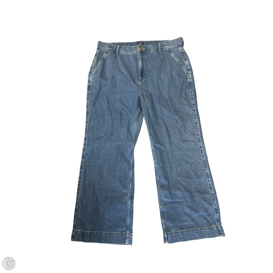 Jeans Wide Leg By J. Crew In Blue Denim, Size: 18