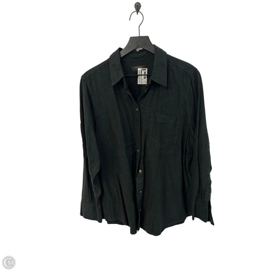 Blouse Long Sleeve By Banana Republic In Black, Size: Xl
