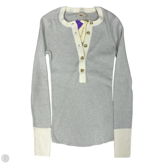 Sweater By Faherty In Gold & Grey, Size: Xs