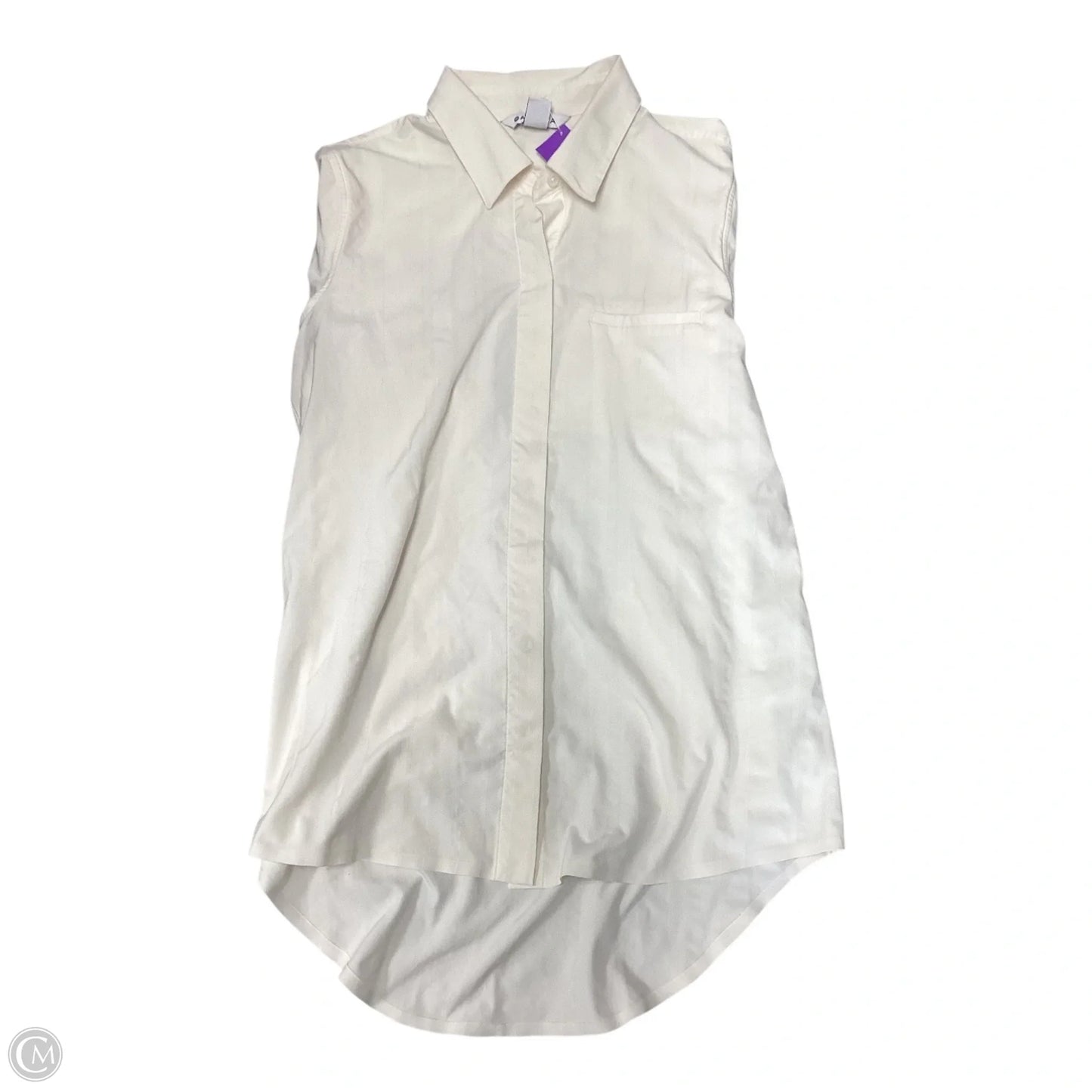 Blouse Long Sleeve By Athleta In Cream, Size: S