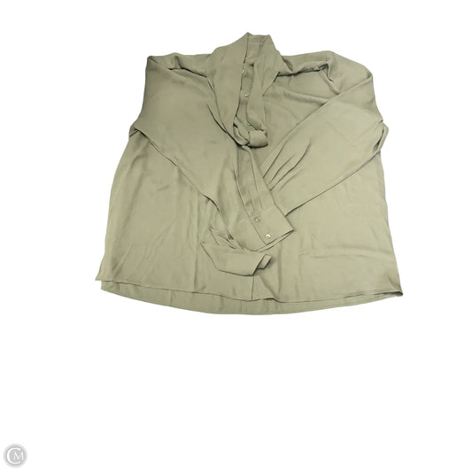 Blouse Long Sleeve By Ann Taylor In Green, Size: Xxl