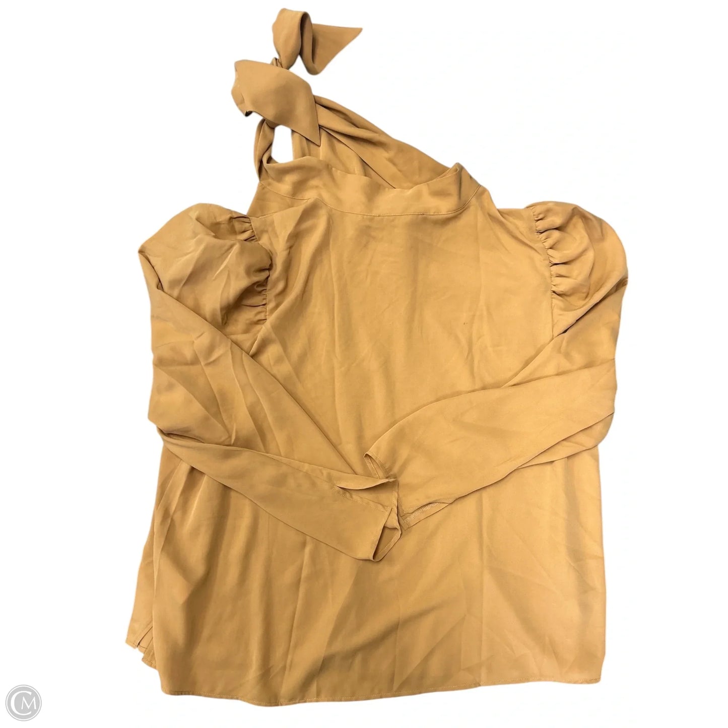 Blouse Long Sleeve By Eloquii In Tan, Size: 20