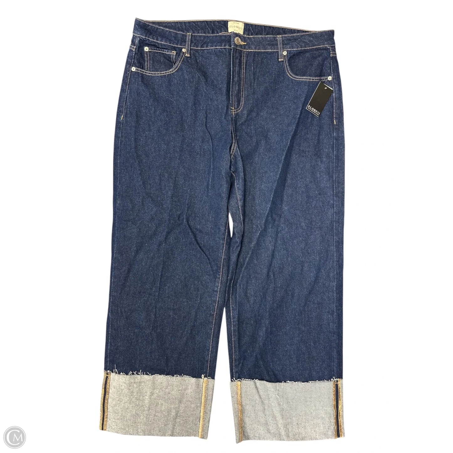 Jeans Wide Leg By Eloquii In Blue Denim, Size: 16