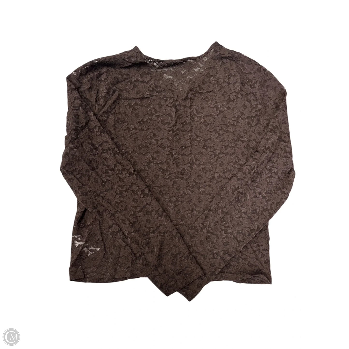 Blouse Long Sleeve By Gap In Brown, Size: Xxl