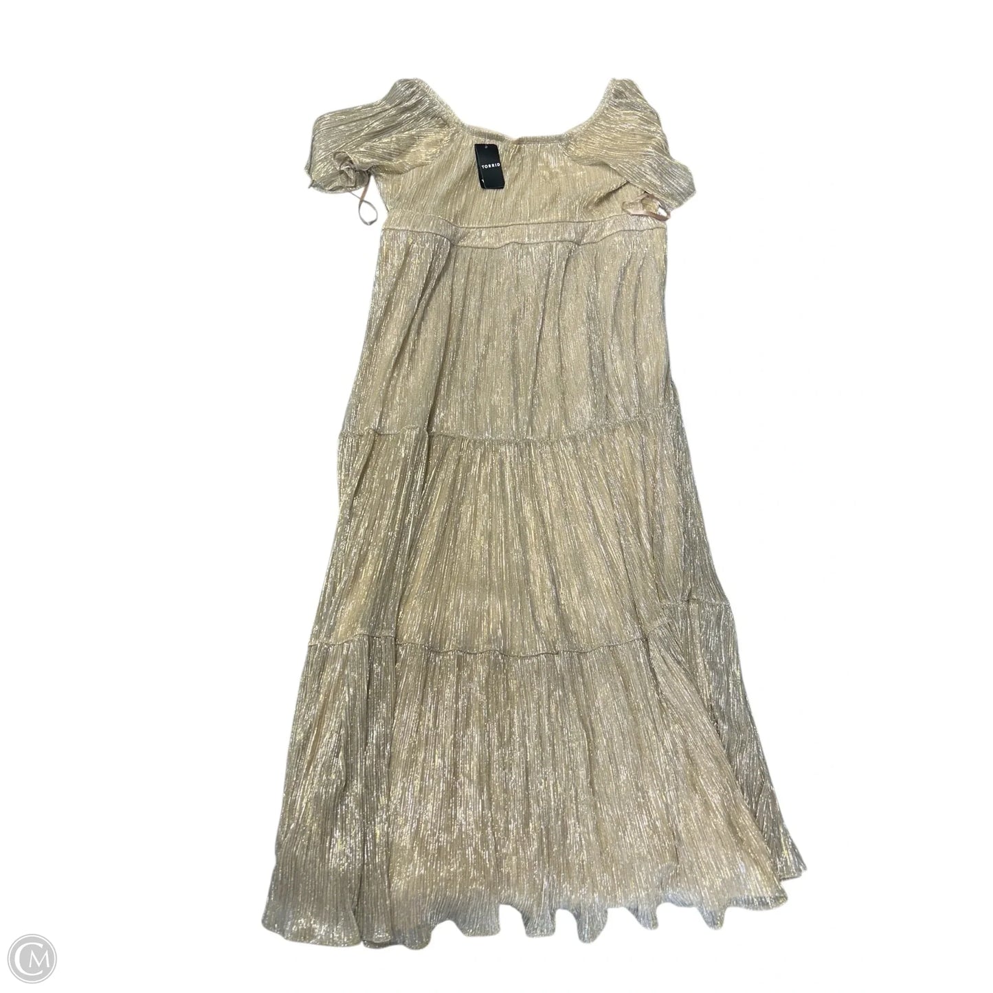 Dress Party Midi By Torrid In Gold, Size: 2x