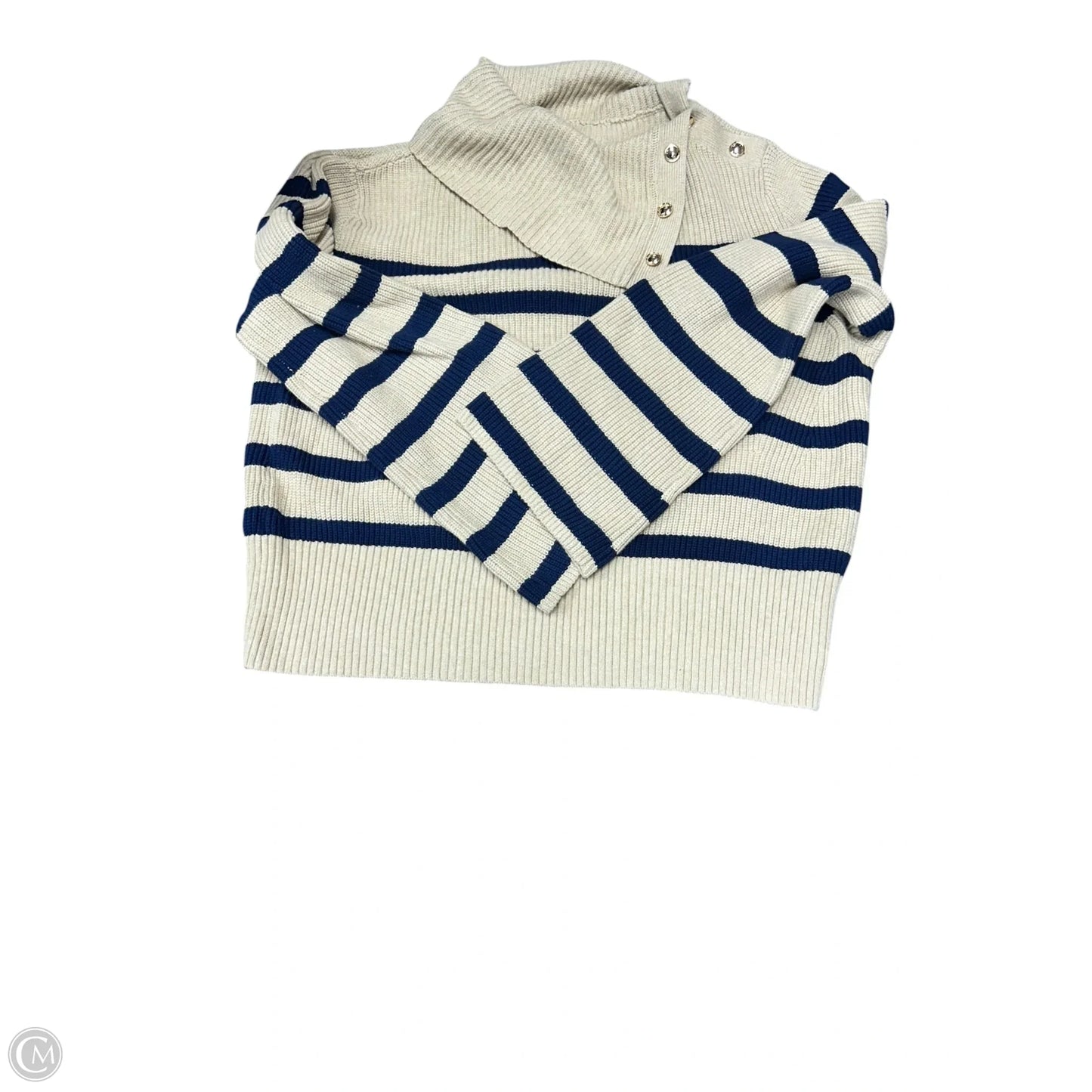 Sweater By Loft In Blue & Tan, Size: Xxl