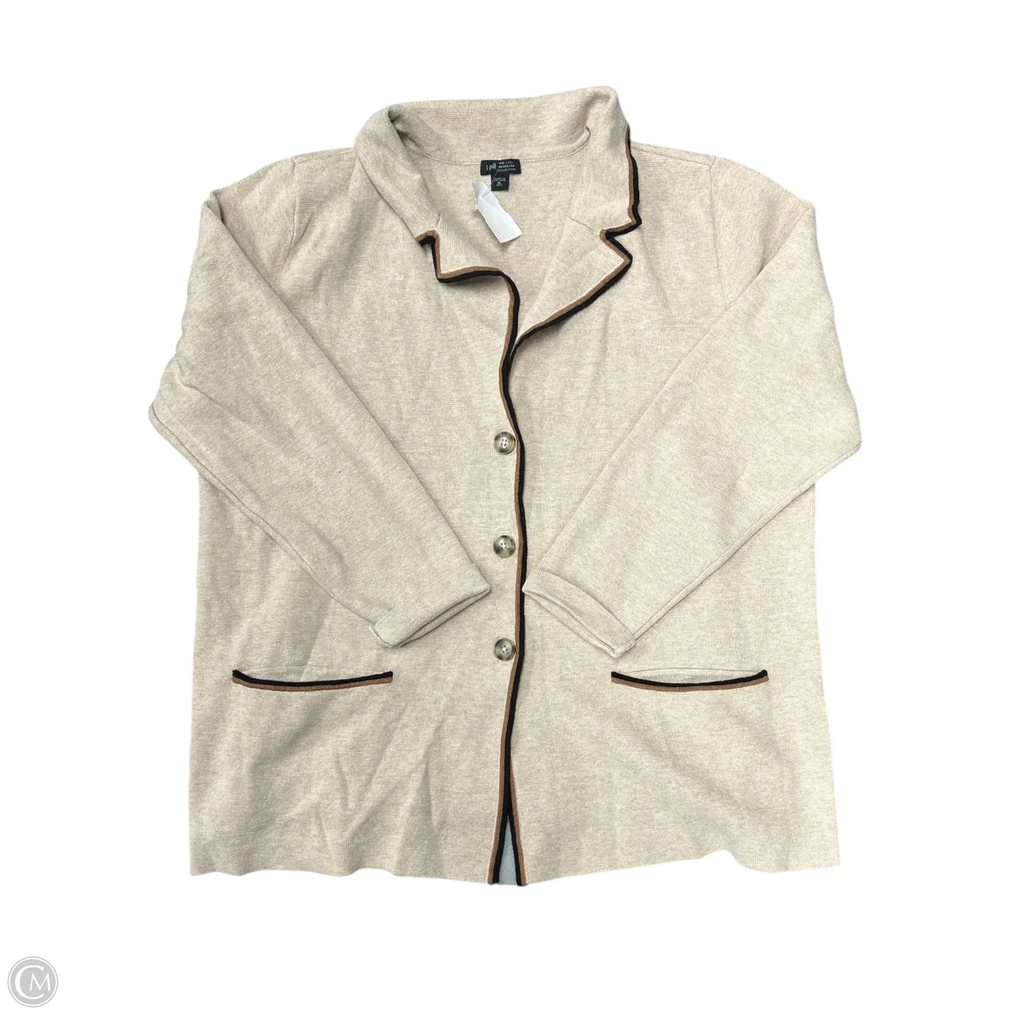 Sweater Cardigan By J. Jill In Beige, Size: Xl