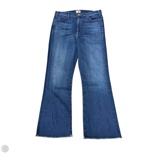 Jeans Straight By Mother Jeans In Blue Denim, Size: 12