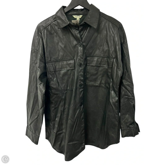 Jacket Shirt By Max Studio In Black, Size: L