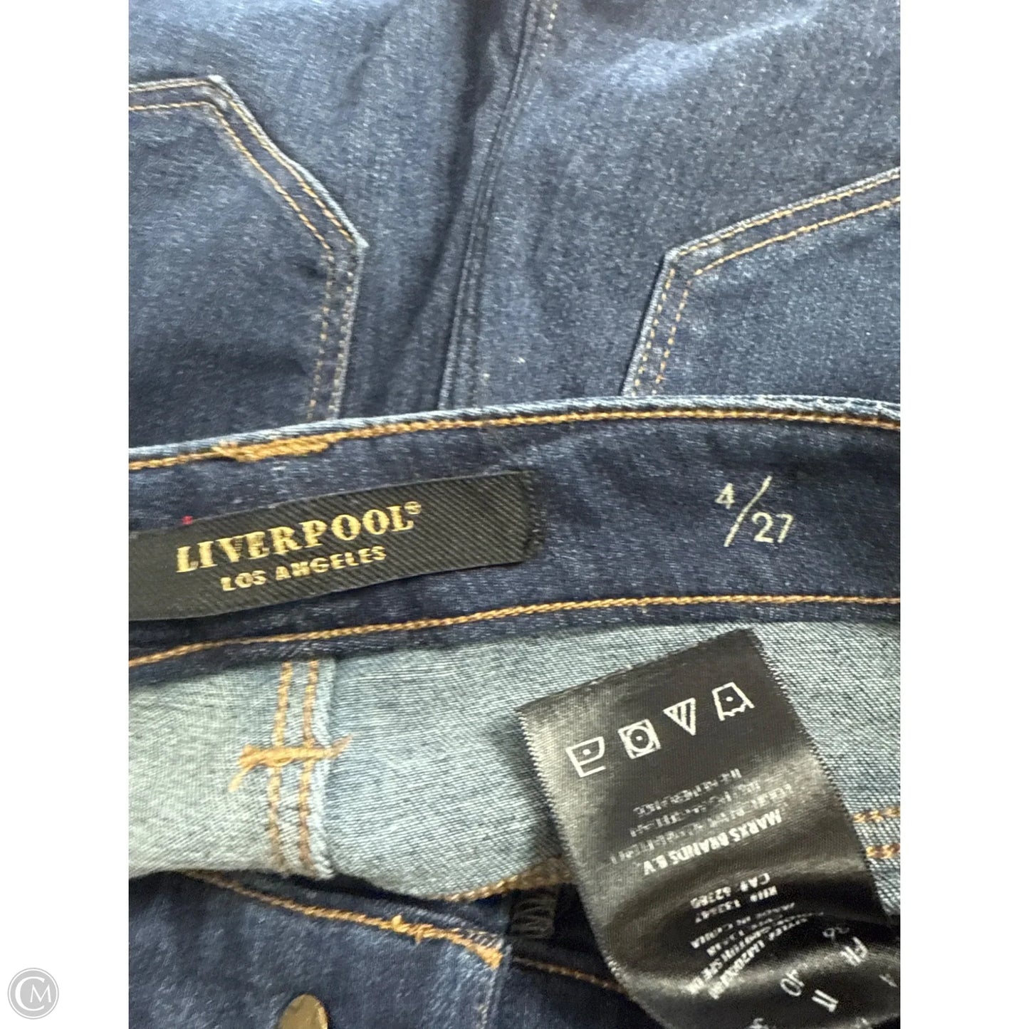 Jeans Skinny By Liverpool In Blue Denim, Size: 4