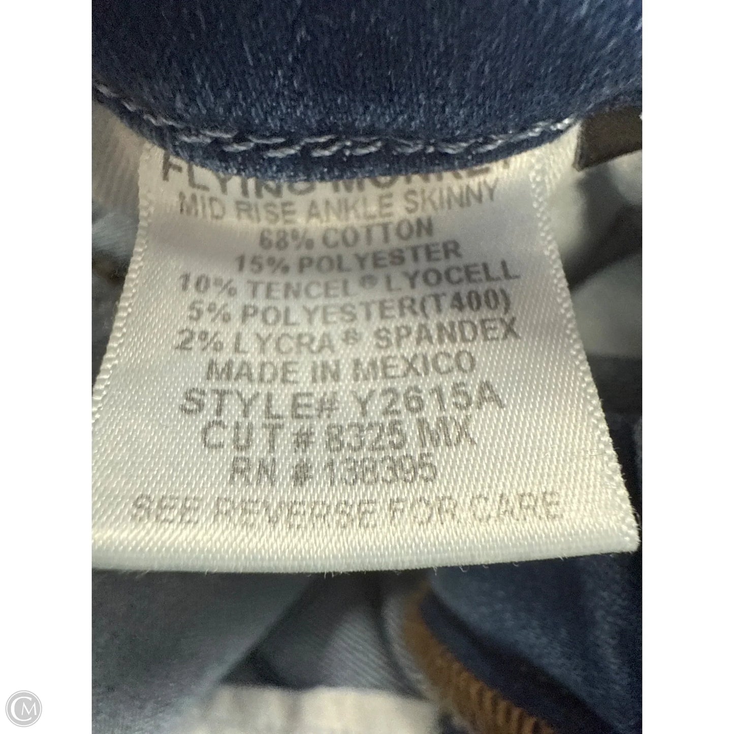 Jeans Skinny By Flying Monkey In Blue Denim, Size: 2