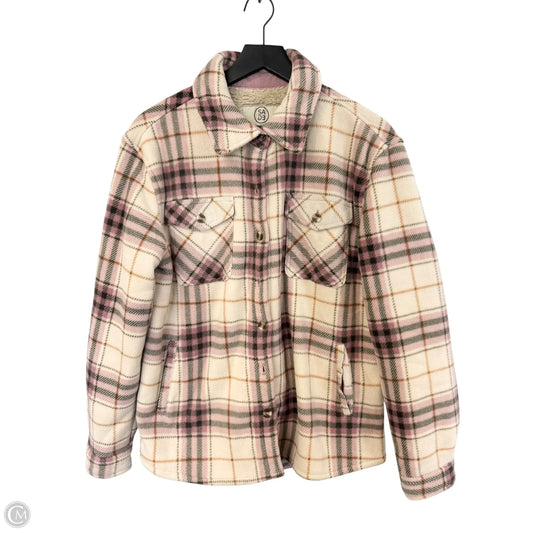 Jacket Shirt By Cmc In Plaid Pattern, Size: M