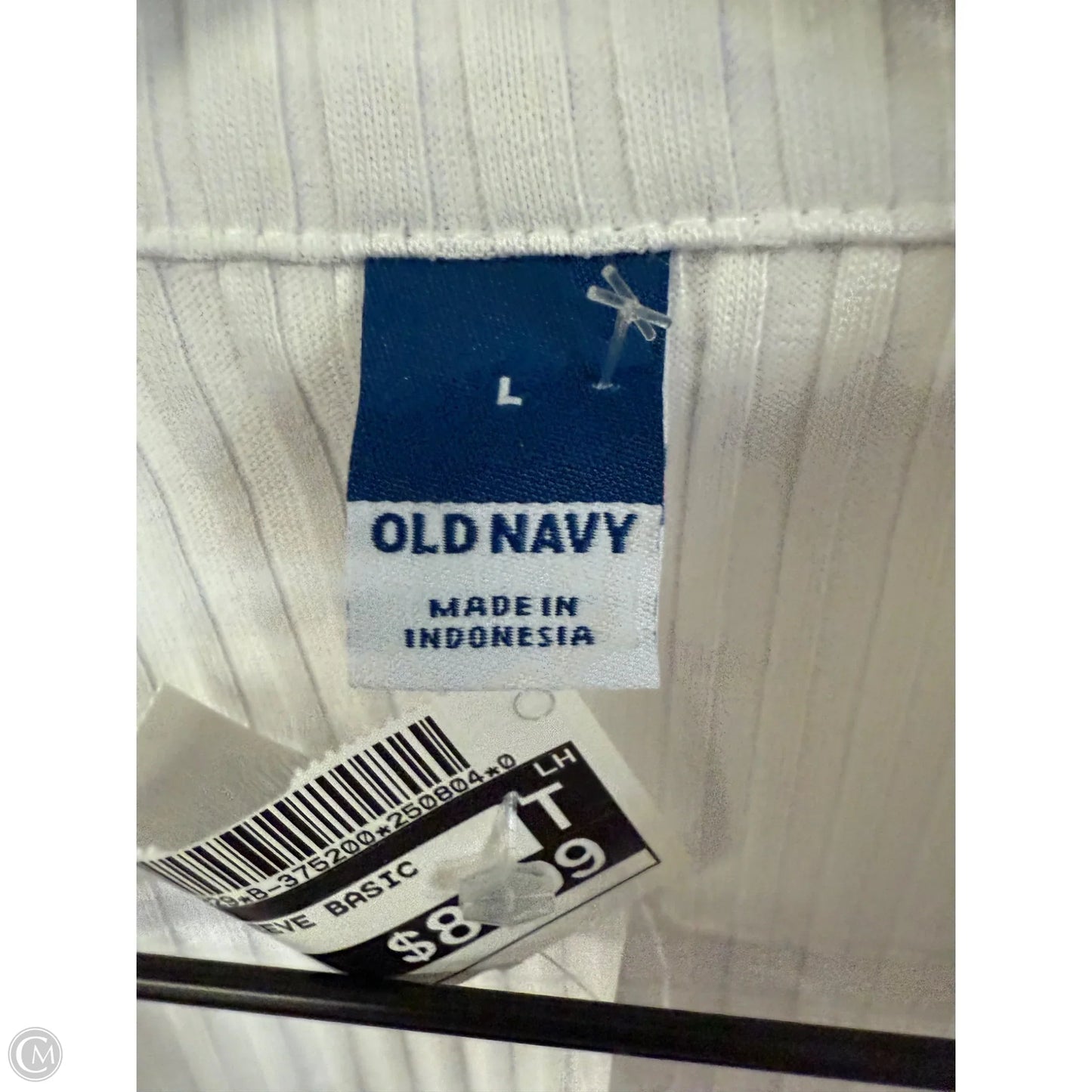 Top 3/4 Sleeve Basic By Old Navy In White, Size: L
