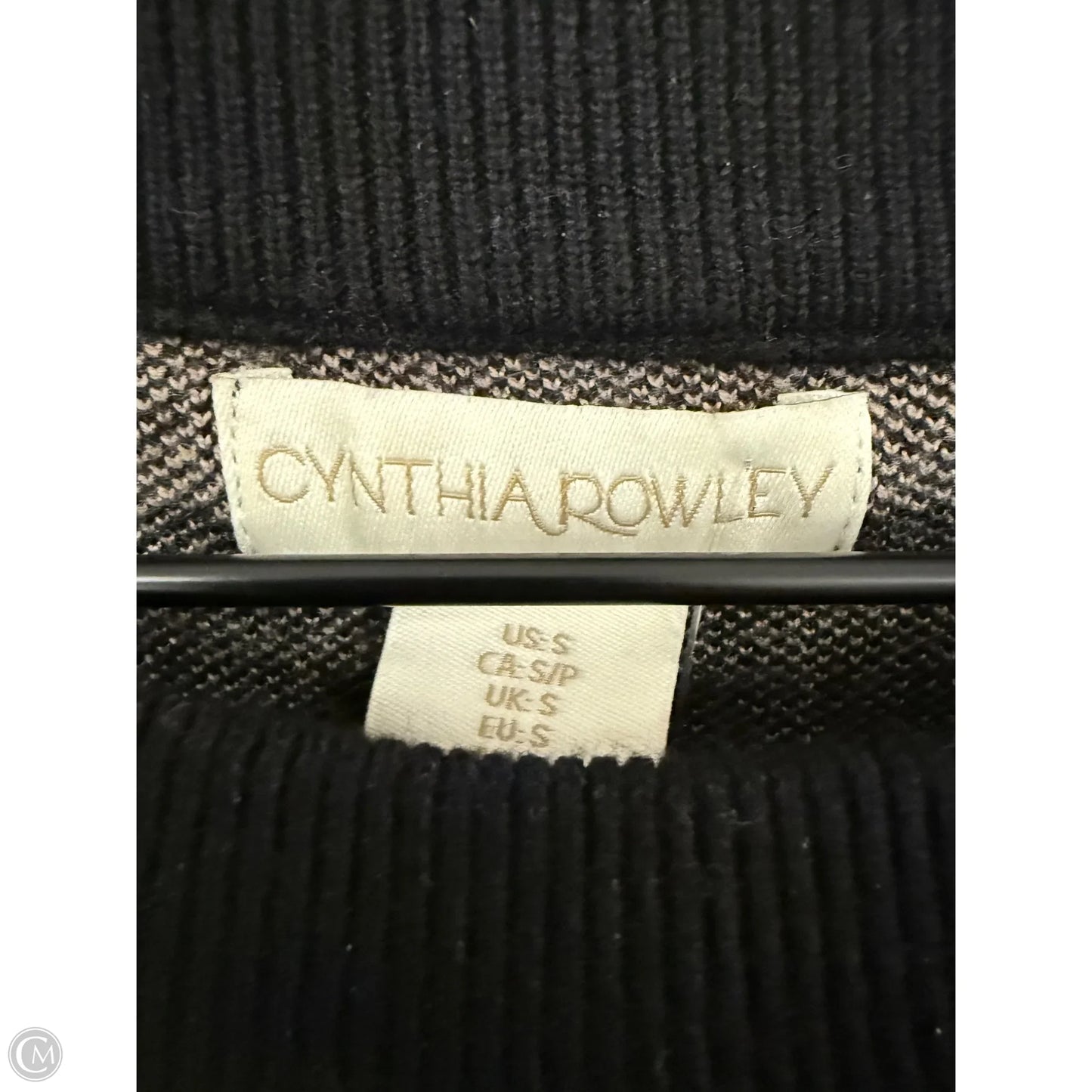 Sweater By Cynthia Rowley In Black & Brown, Size: S