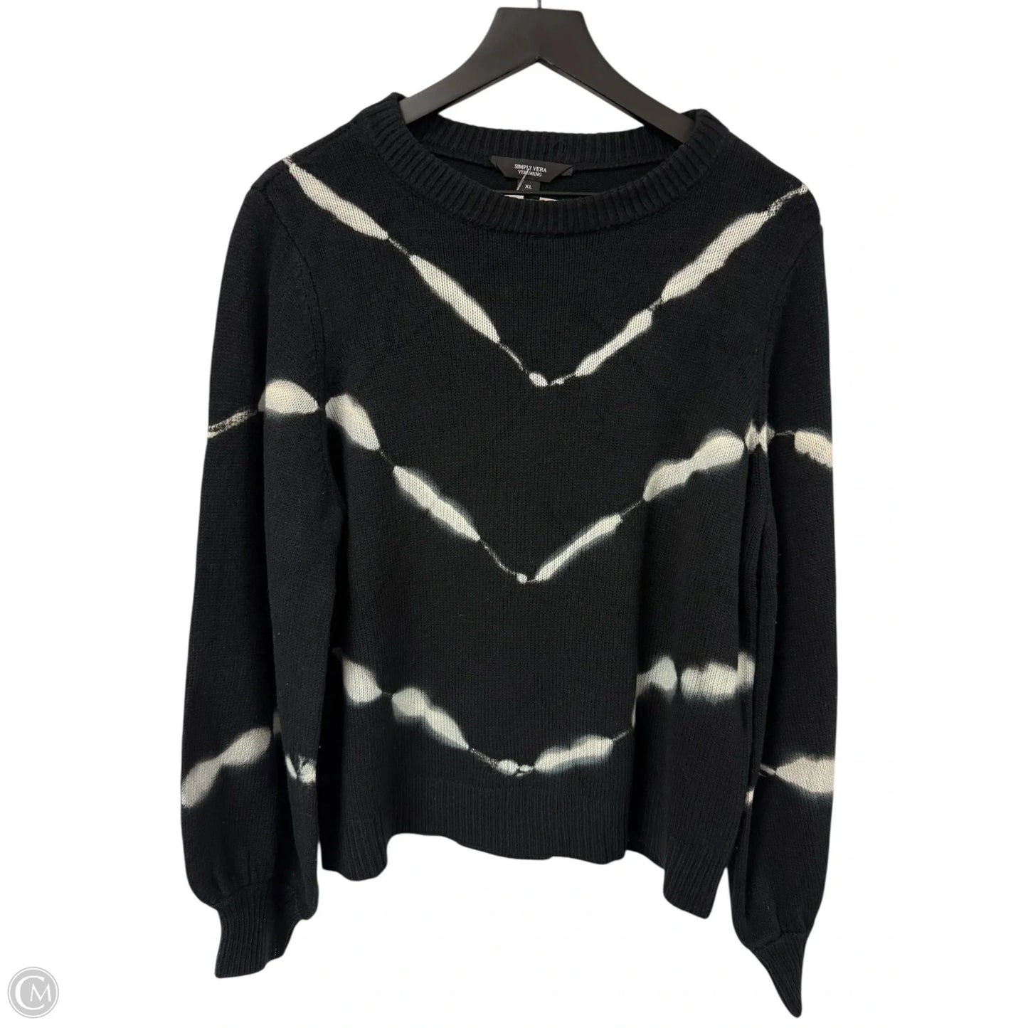 Sweater By Simply Vera In Black, Size: Xl