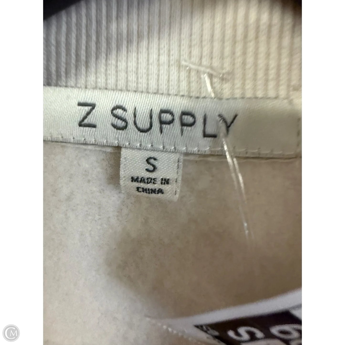 Sweatshirt Collar By Z Supply In Cream, Size: S