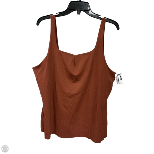 Athletic Tank Top By Nike In Brown, Size: 1x