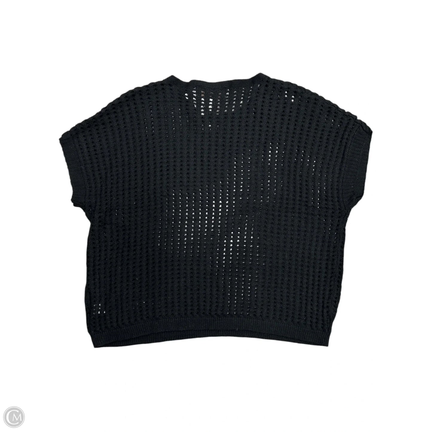 Sweater Short Sleeve By Zenana In Black, Size: S