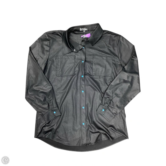 Top Long Sleeve By Cmc In Black, Size: L