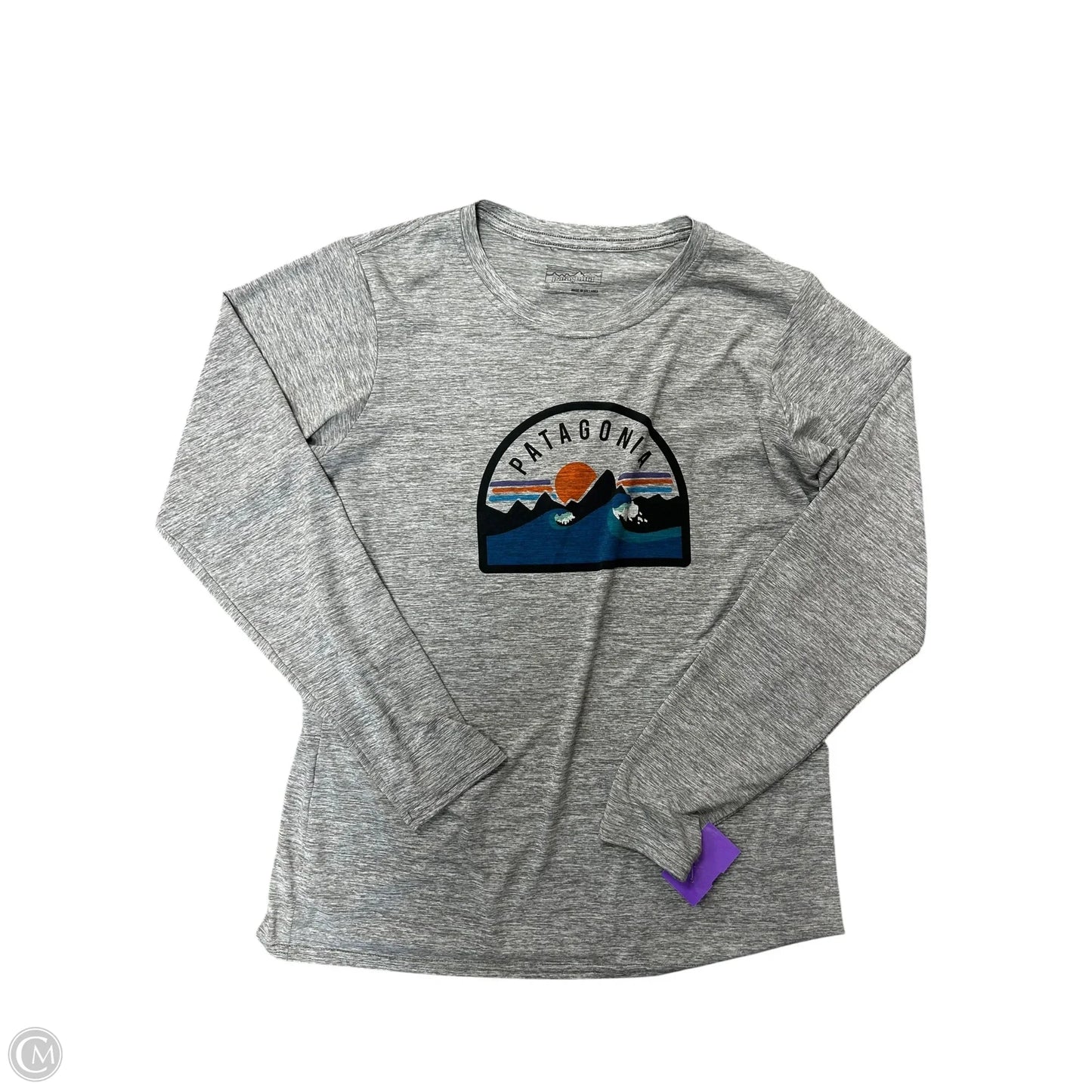 Athletic Top Long Sleeve Crewneck By Patagonia In Grey, Size: S