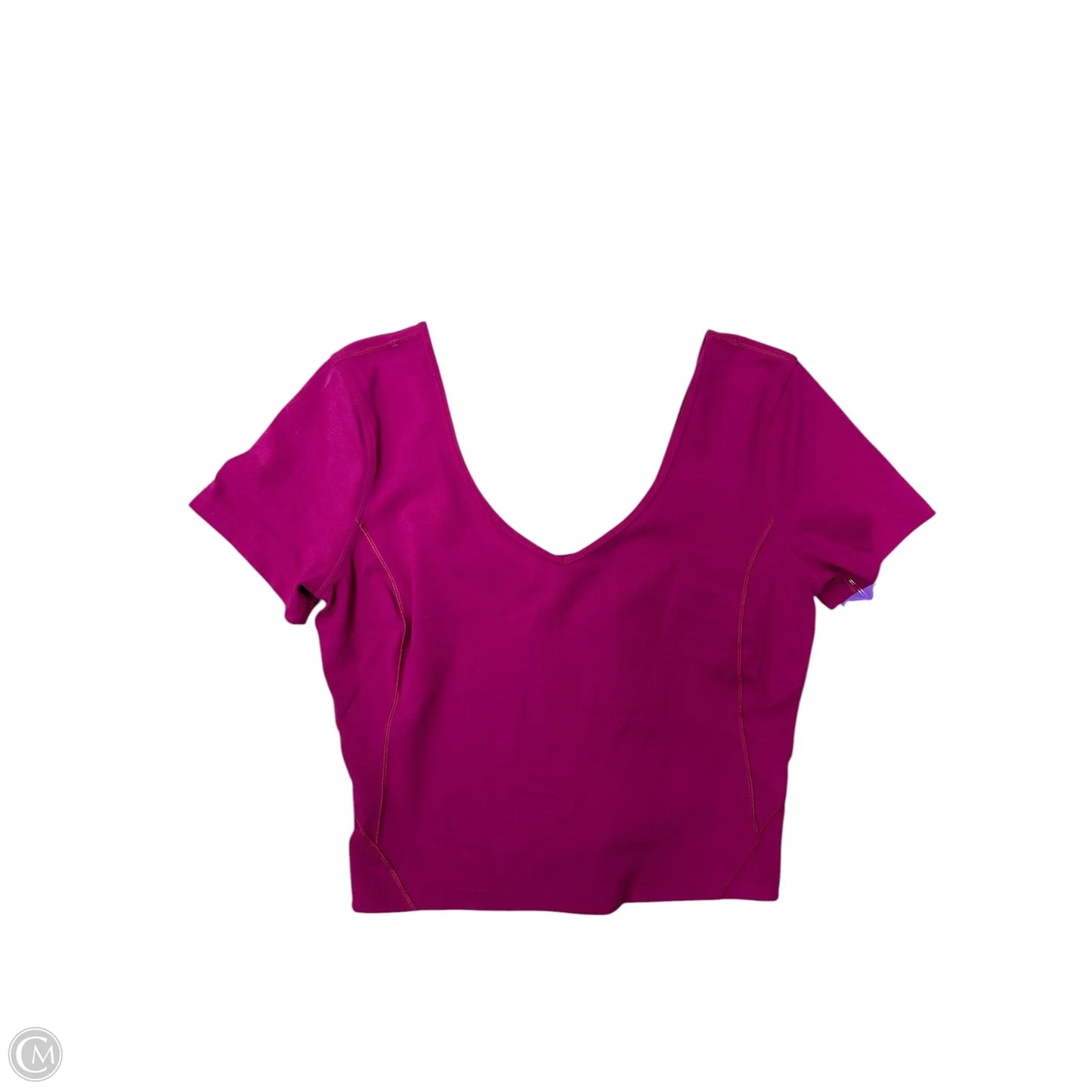 Athletic Top Short Sleeve By Lululemon In Pink, Size: 6
