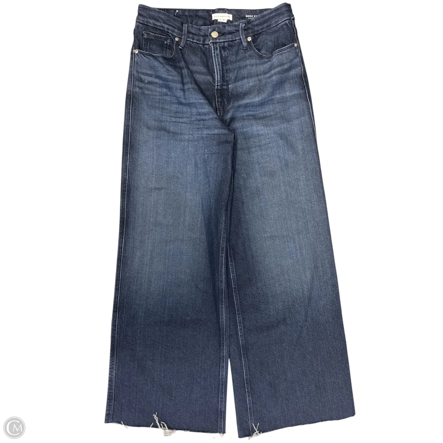Jeans Wide Leg By Good American In Blue Denim, Size: 8