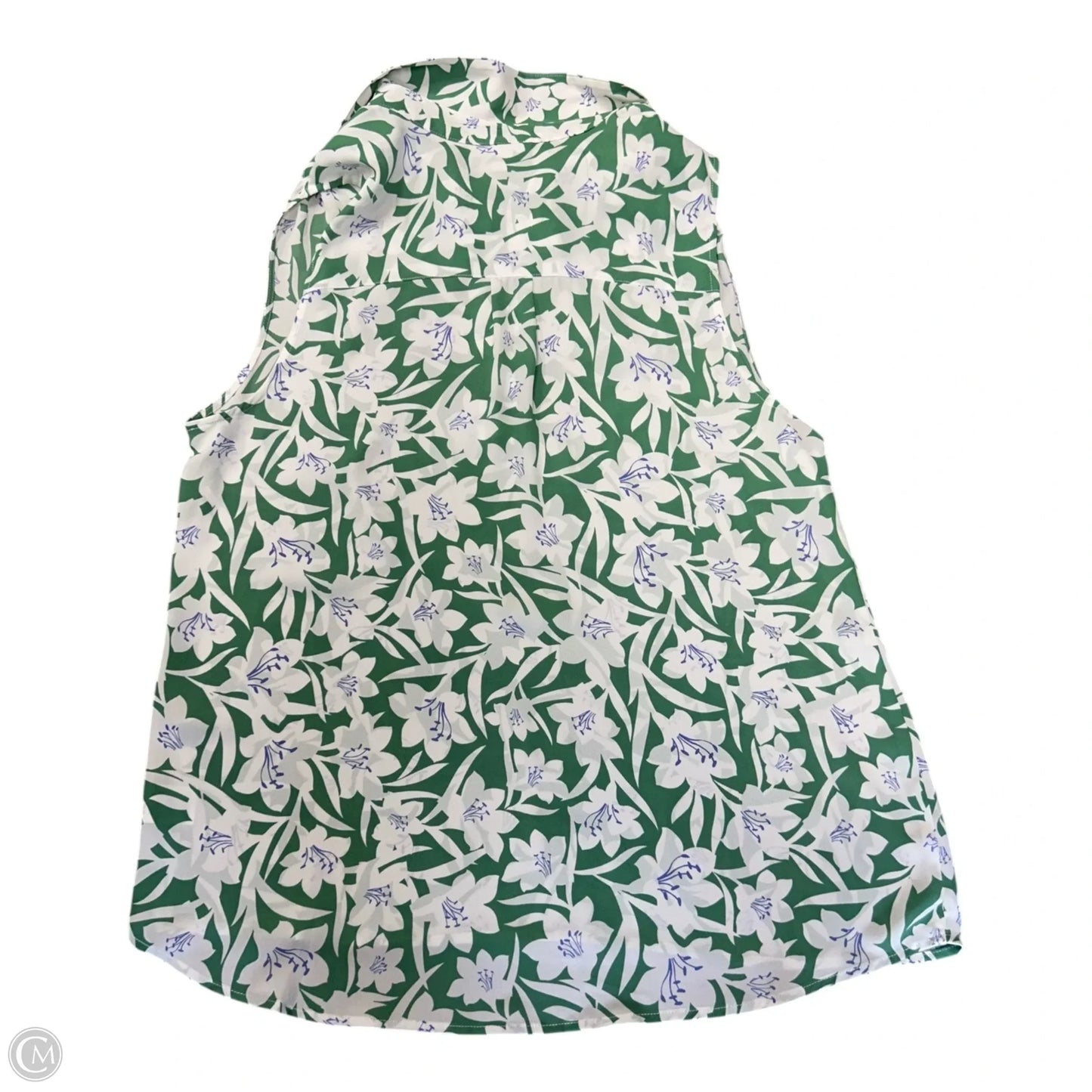 Top Sleeveless By Cabi In Floral Print, Size: L