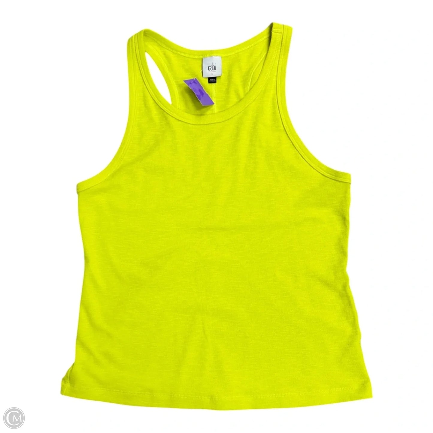 Top Sleeveless Basic By Cabi In Chartreuse, Size: L
