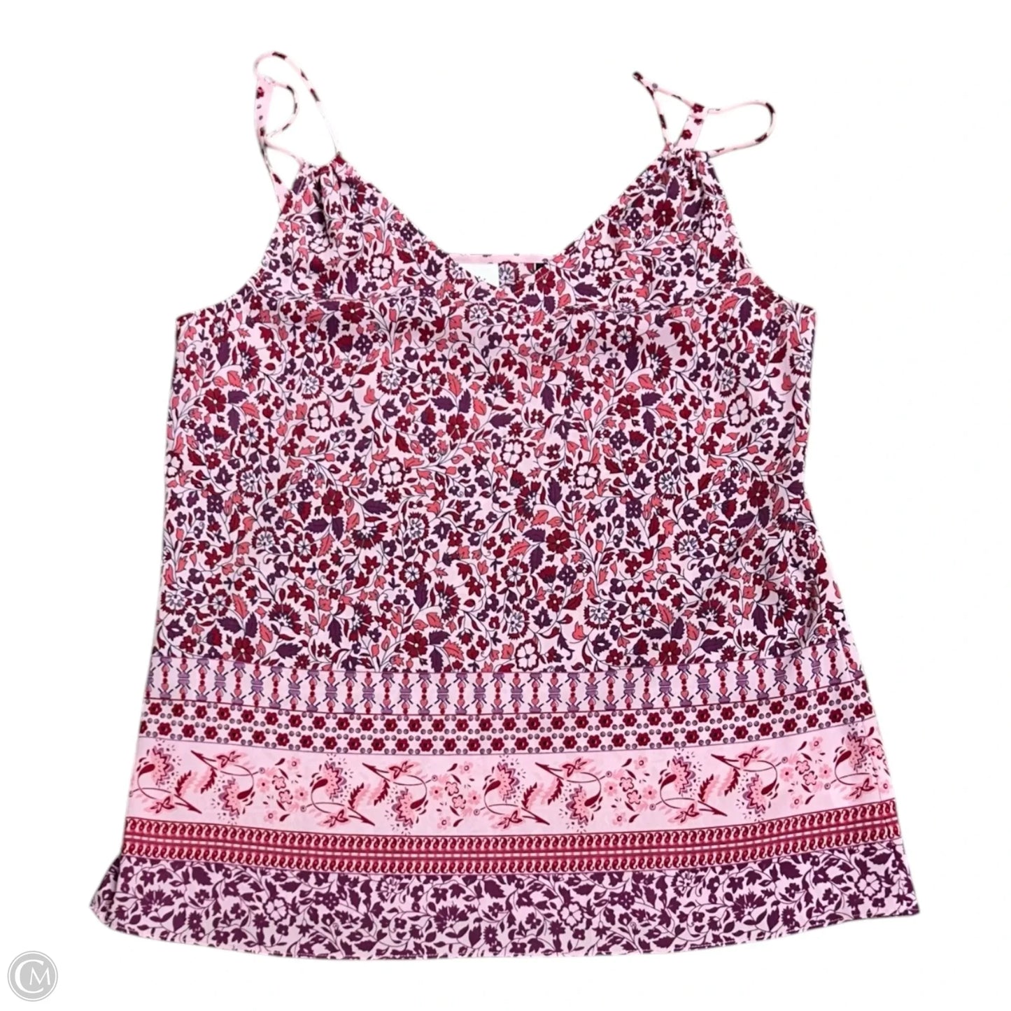 Top Sleeveless By Cabi In Pink & Purple, Size: M