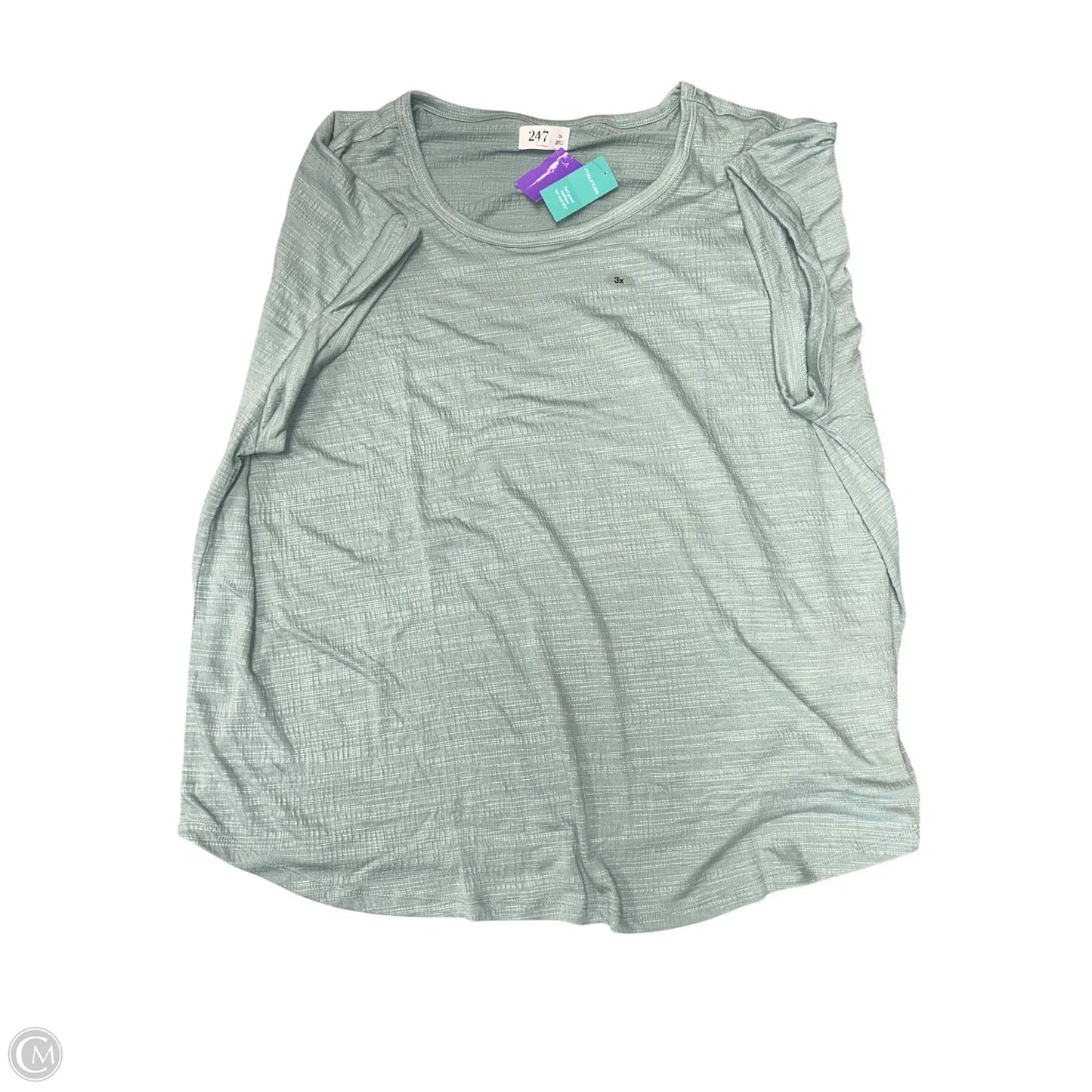Top Short Sleeve By Maurices In Aqua, Size: 3x