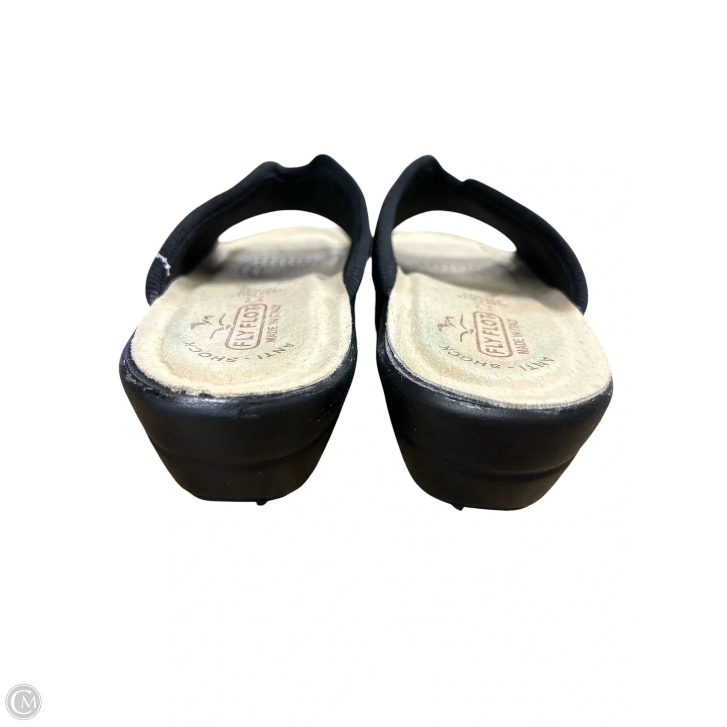 Sandals Flats By Clothes Mentor In Black, Size: 8