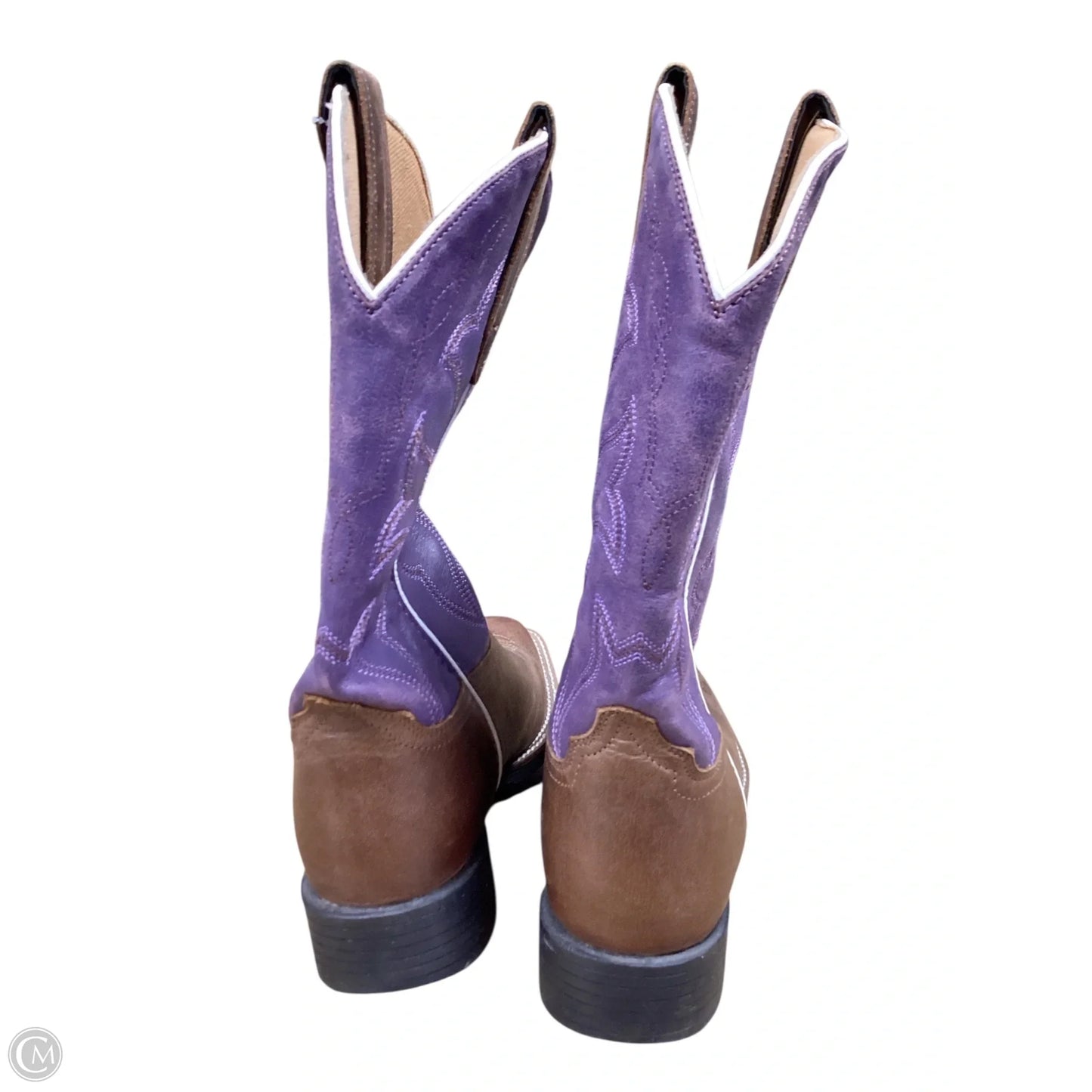 Boots Western By Roper In Brown & Purple, Size: 8