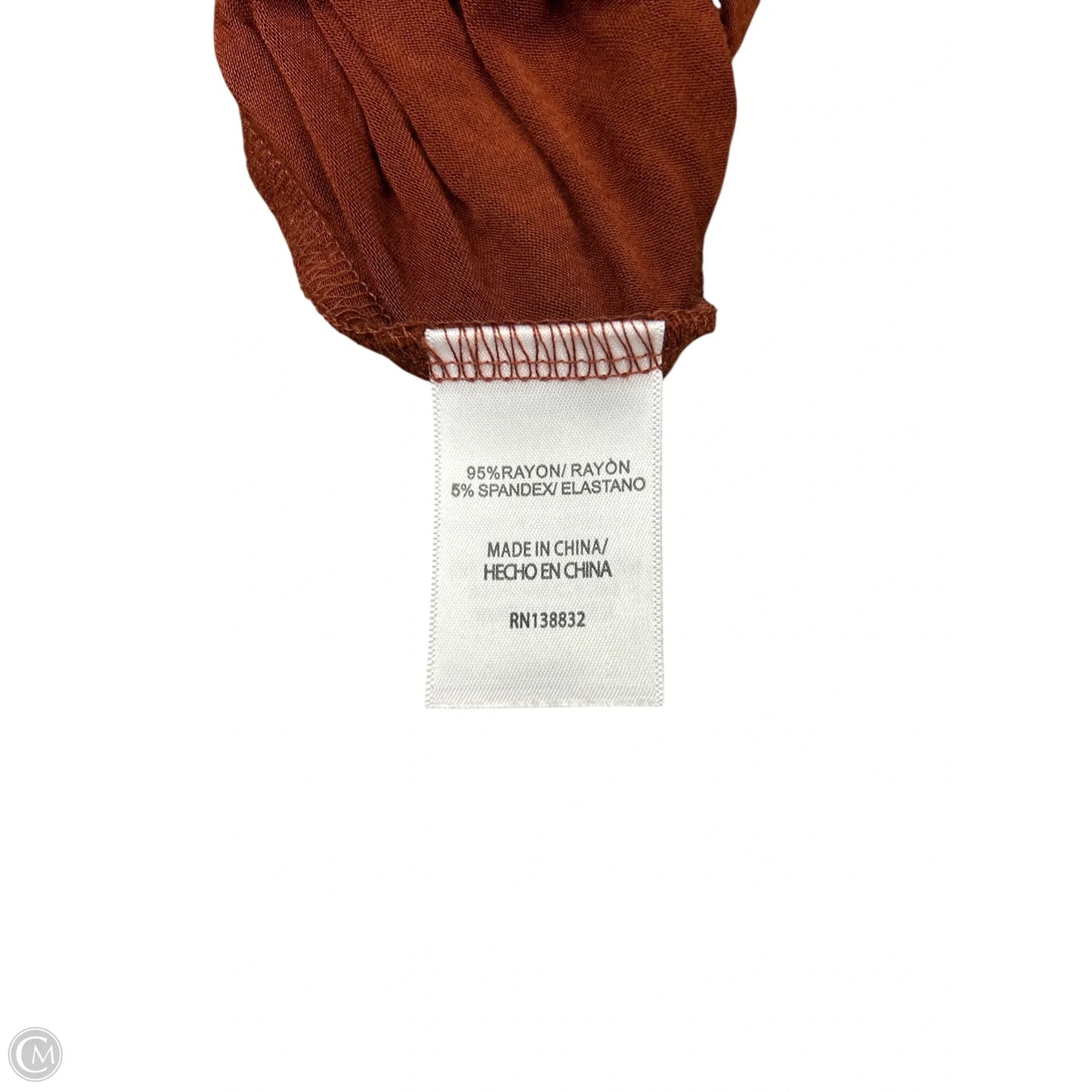 Top Sleeveless By Shyanne In Brown, Size: M