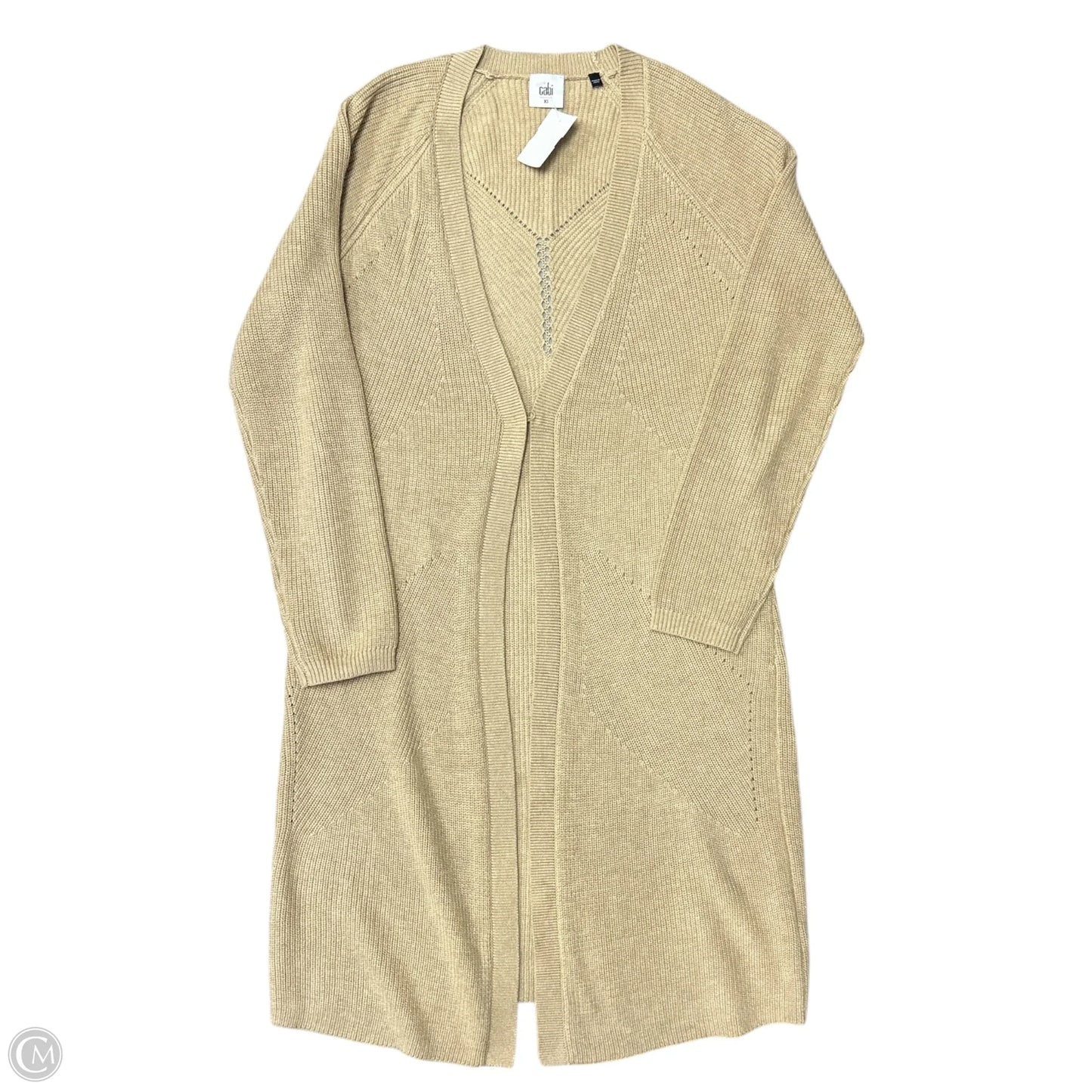 Sweater Cardigan By Cabi In Tan, Size: Xs