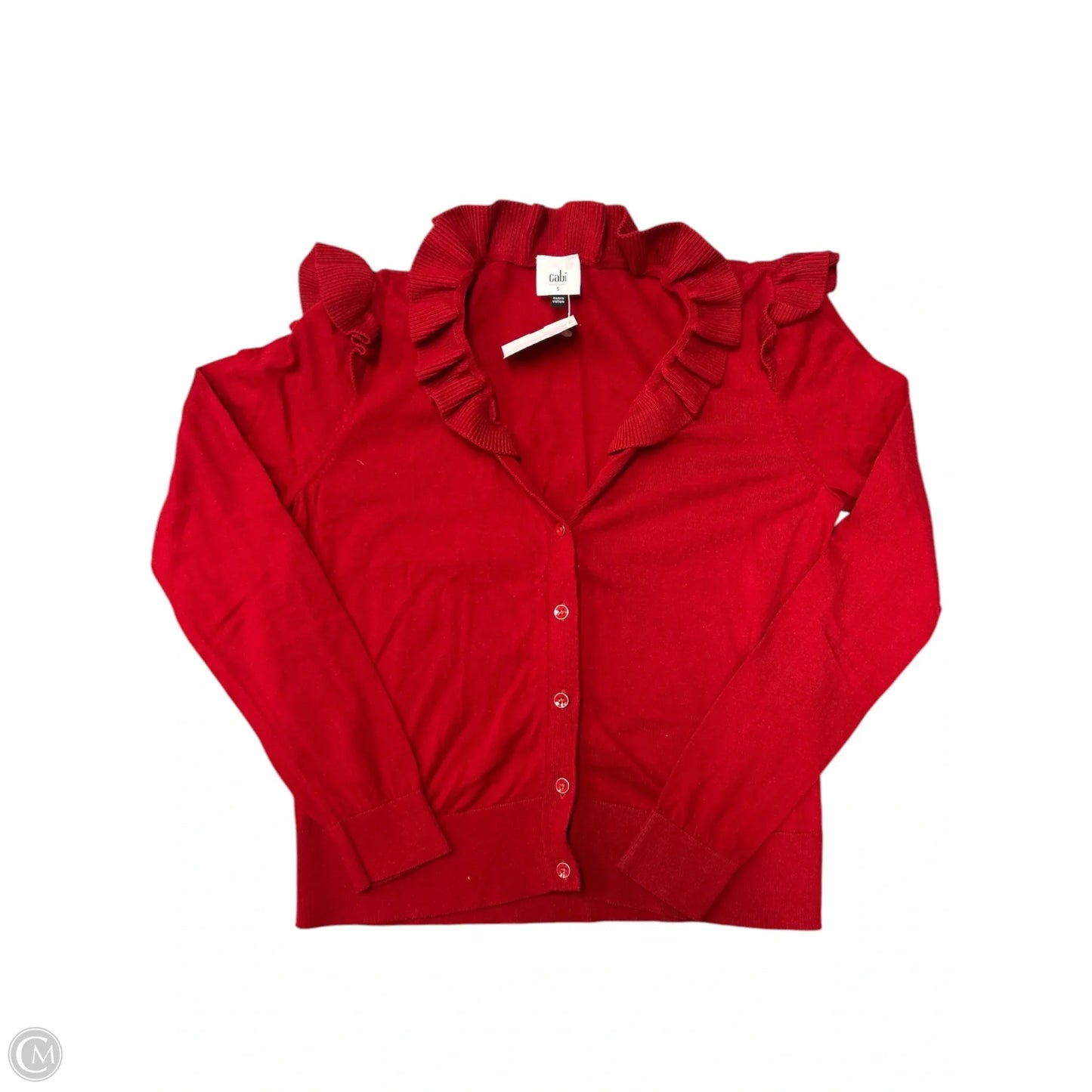 Top Long Sleeve By Cabi In Red, Size: S