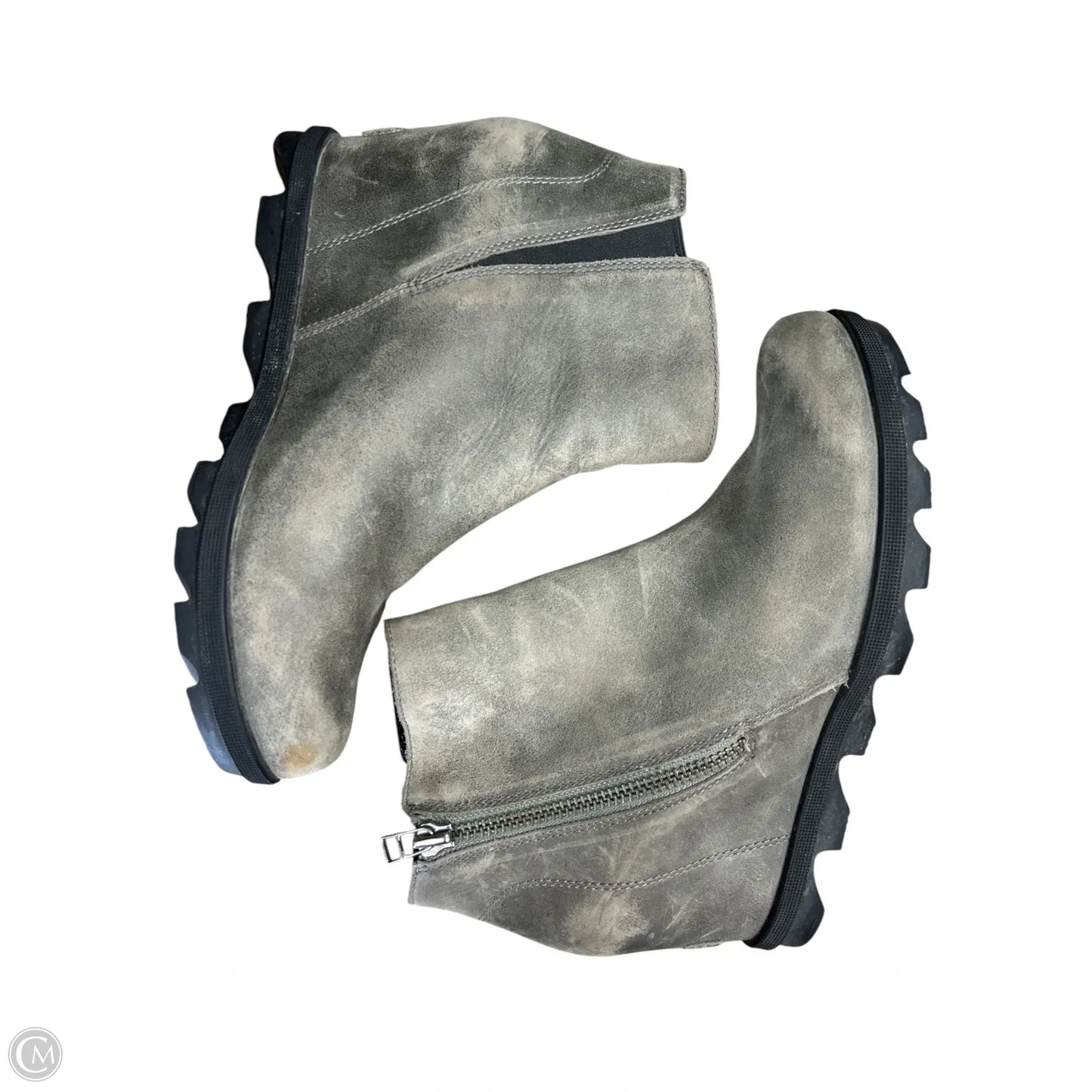 Boots Ankle Heels By Sorel In Grey, Size: 9.5