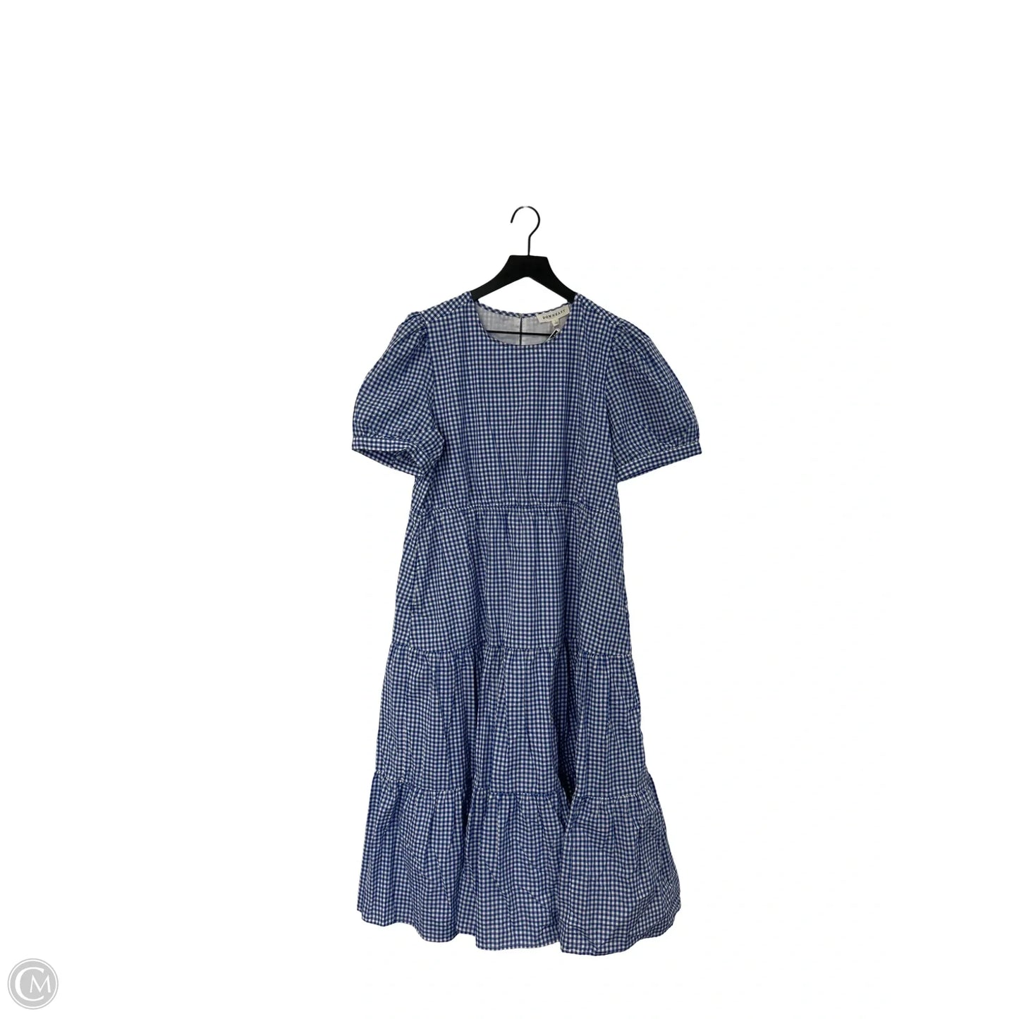 Dress Casual Maxi By Downeast In Blue & White, Size: L