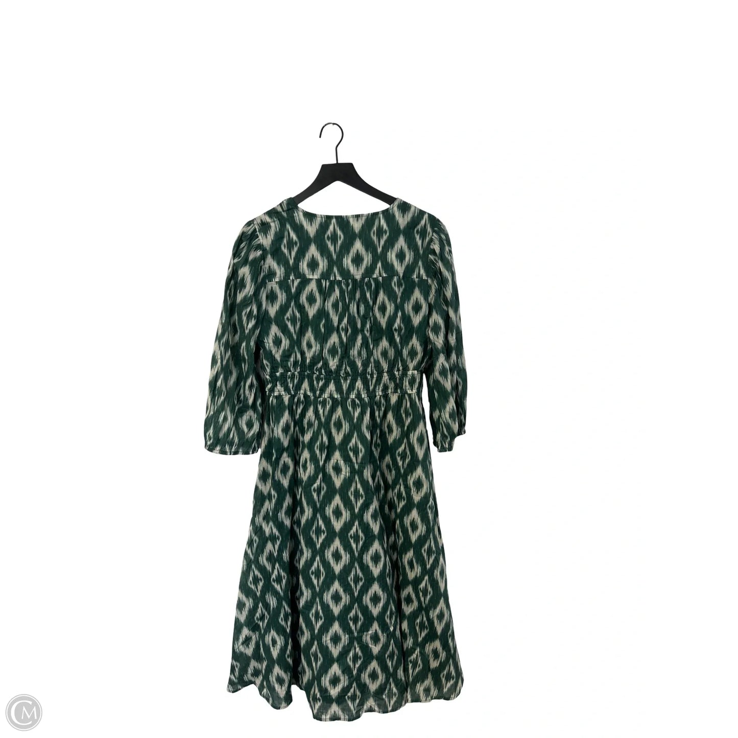 Dress Casual Maxi By Downeast In Cream & Green, Size: L