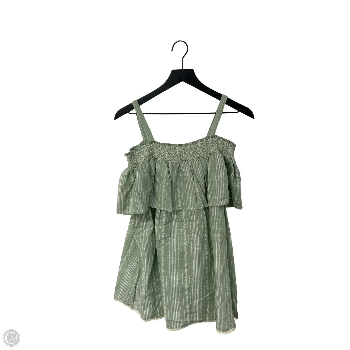 Top Short Sleeve By Easel In Green, Size: L