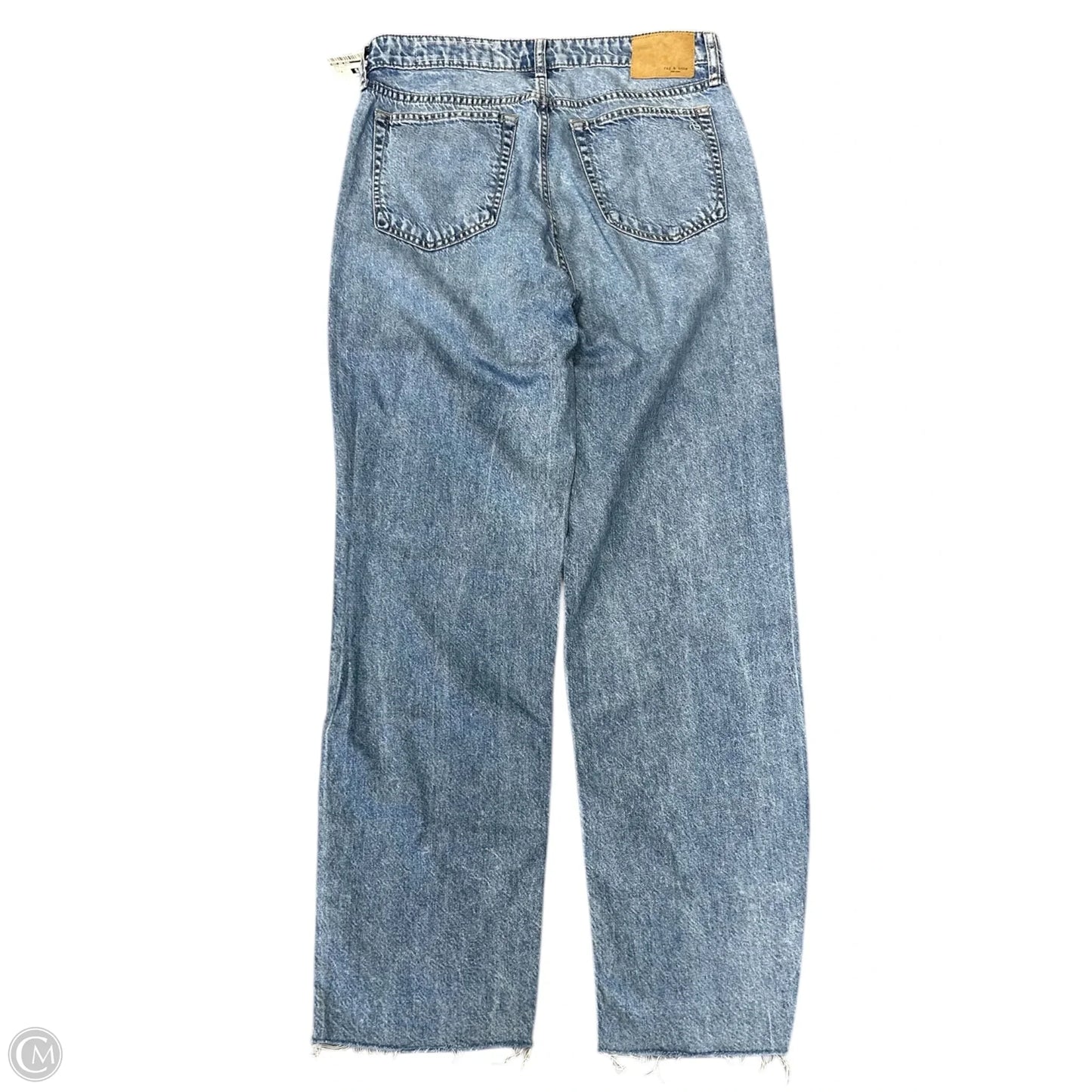 Jeans Straight By Rag And Bone In Blue Denim, Size: 4