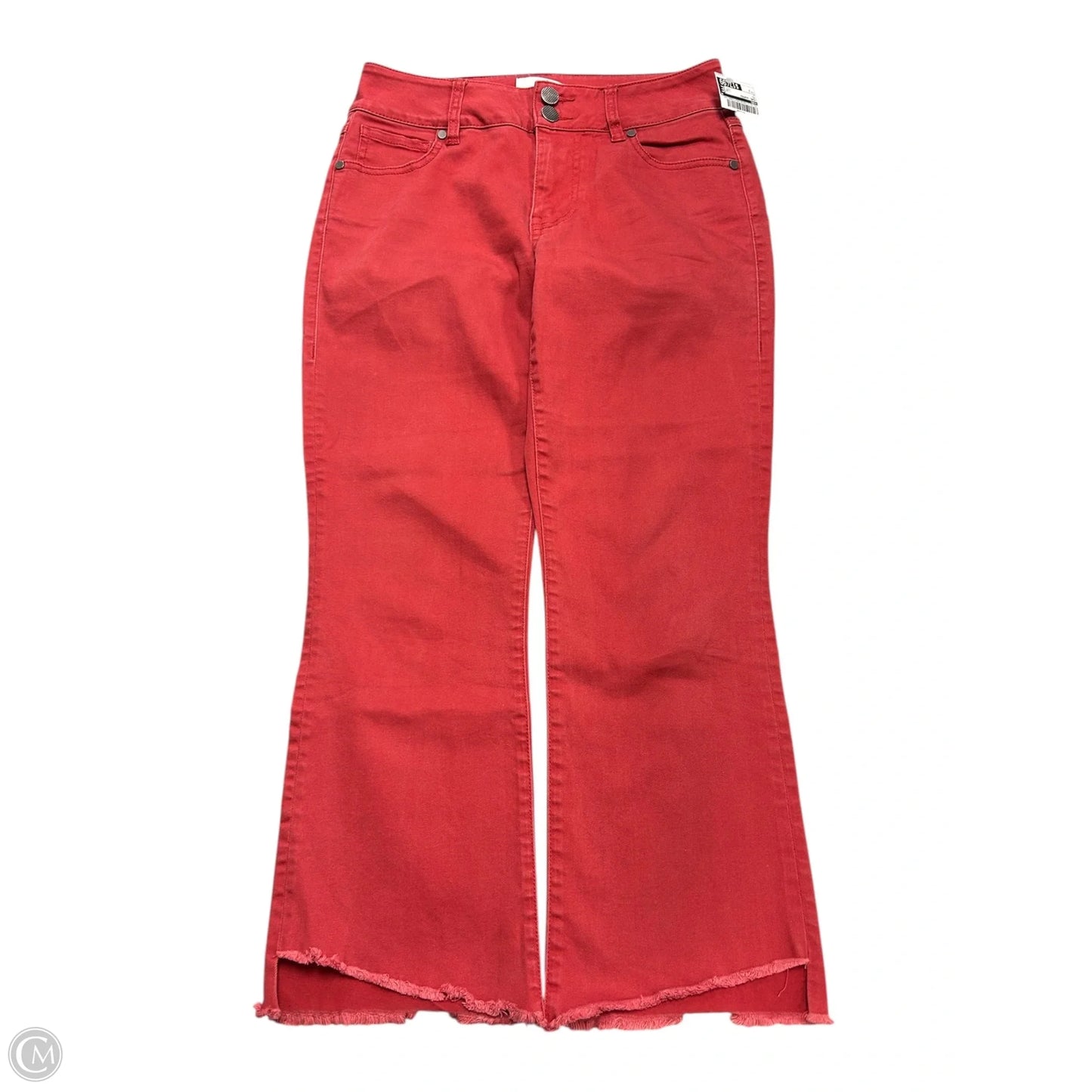 Jeans Cropped By Cabi In Red, Size: 2