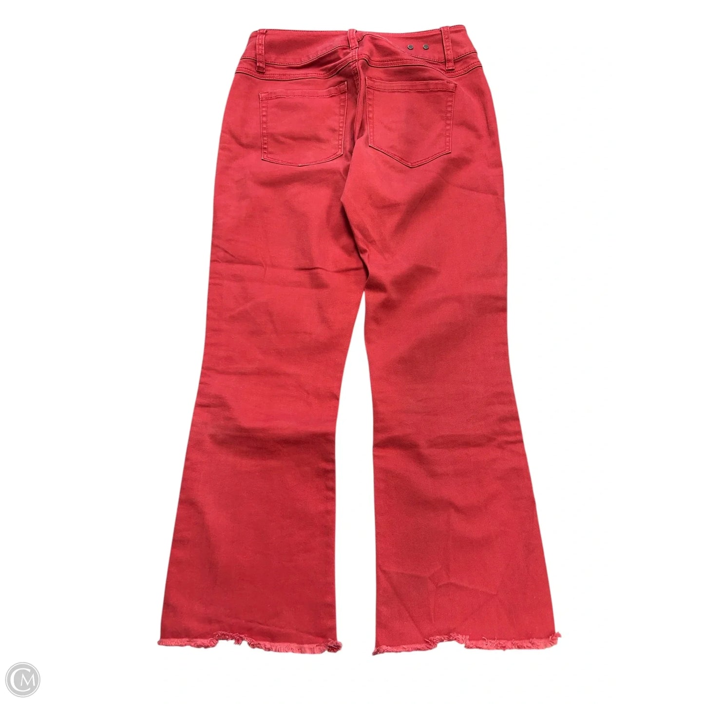 Jeans Cropped By Cabi In Red, Size: 2