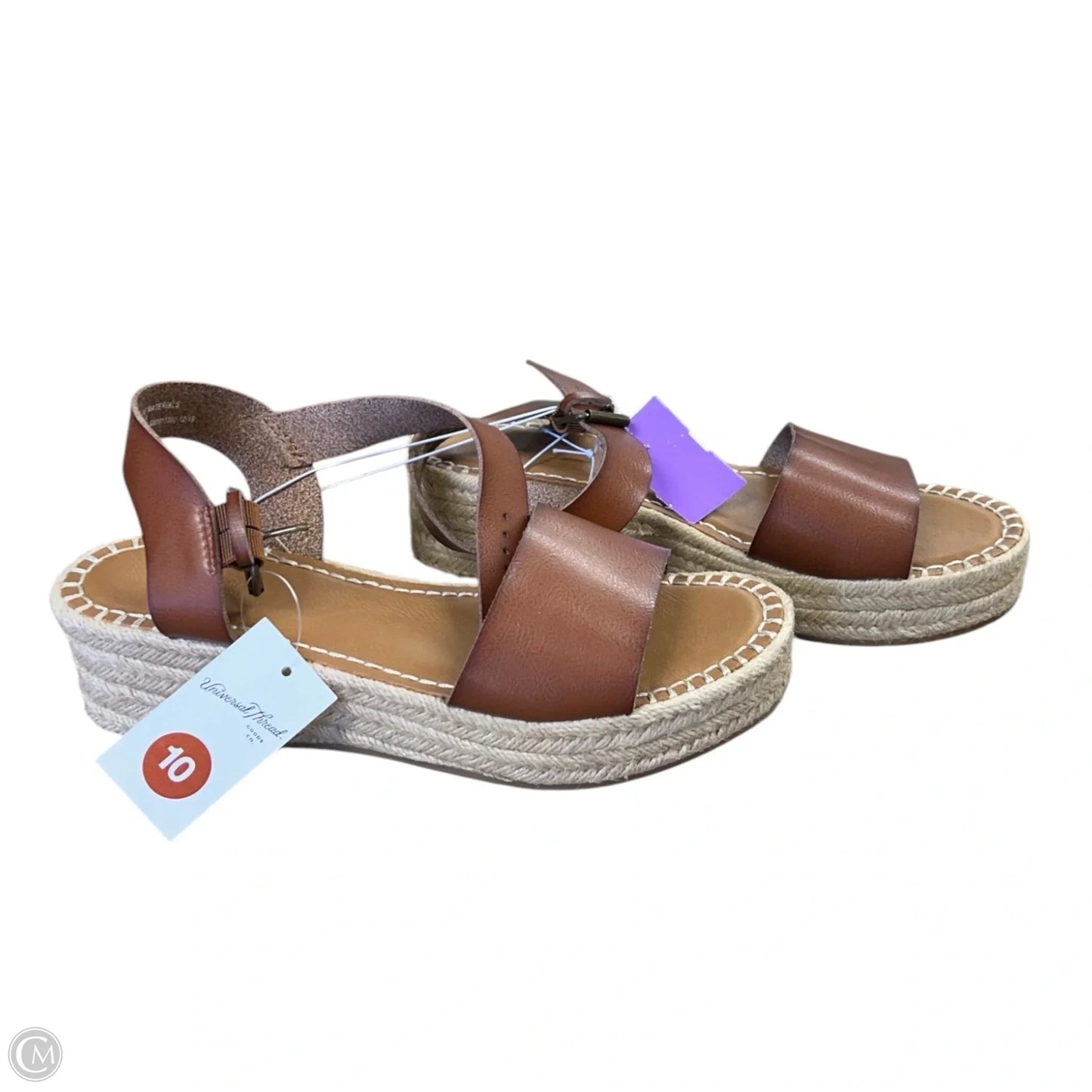 Sandals Heels Platform By Universal Thread In Brown, Size: 10