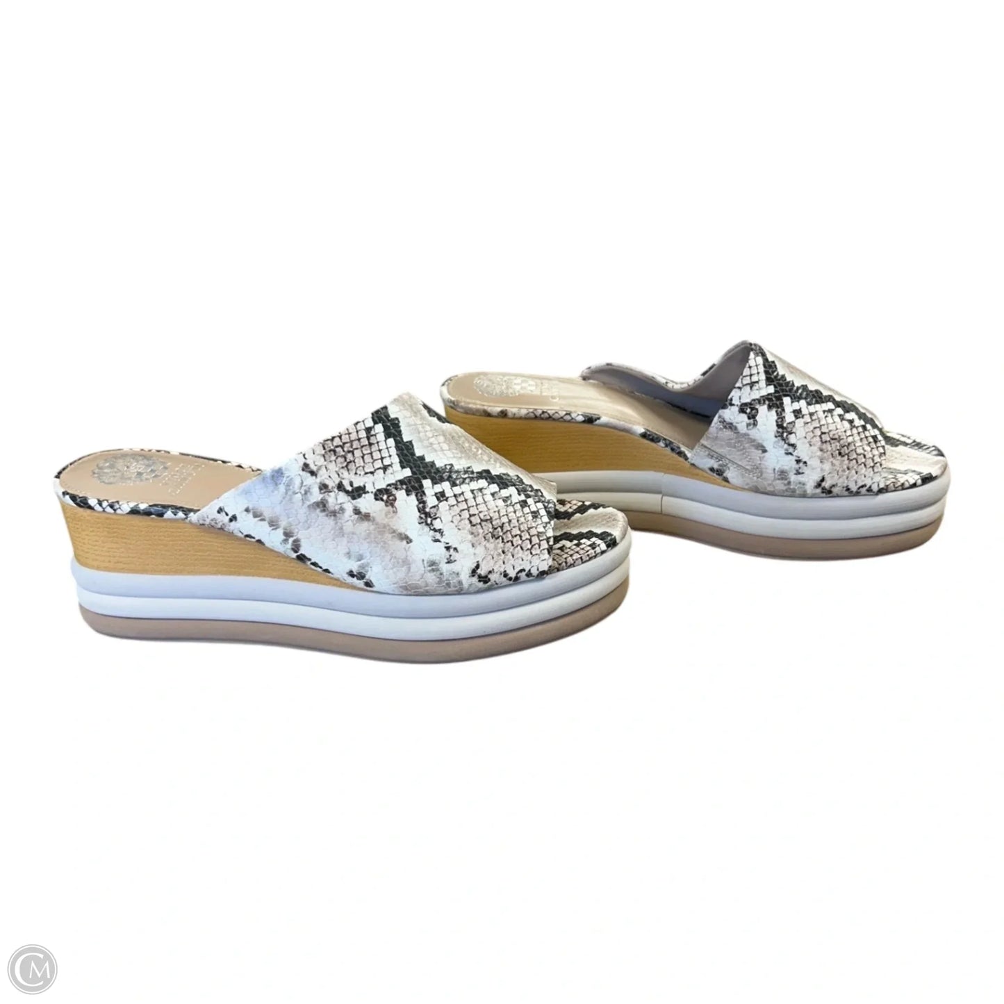 Sandals Heels Platform By Vince Camuto In Snakeskin Print, Size: 10