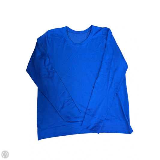 Athletic Top Long Sleeve Crewneck By Lululemon In Blue, Size: 12