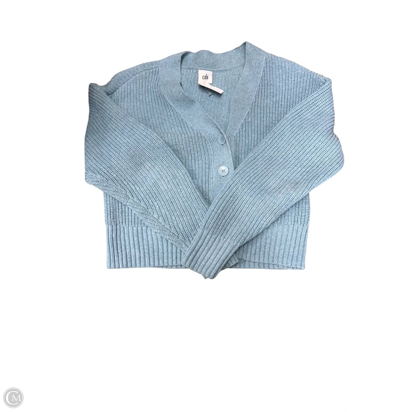 Sweater Cardigan By Cabi In Blue, Size: M