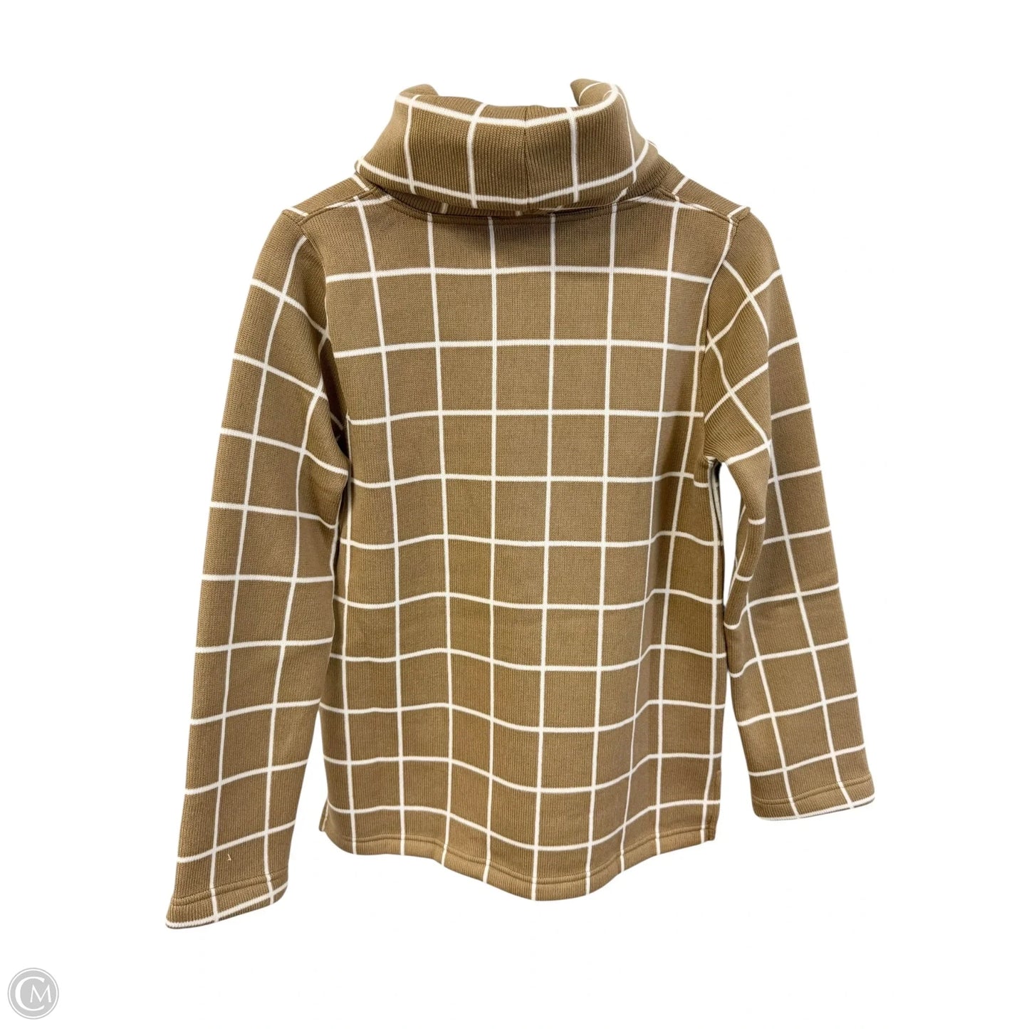Sweater By J. Crew In Tan & White, Size: M